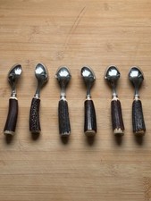 6 kleine Hirschhorn-Löffel