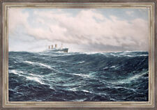 Dampfer auf hoher See um 1918