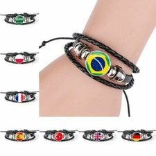 Damen Herren Suferarmband Länderflagge Flagge Armband Geschenk Bracelet Neu