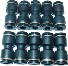 10 Stück - 4mm Pneumatik Steckverbinder gerade, Druckluftverbinder, 4mm