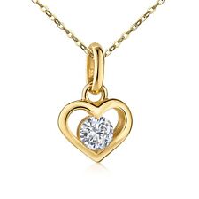 Kleiner Herz Anhänger mit Kette, Echt Gold /333(8 Karat), Deutsche Herstellung