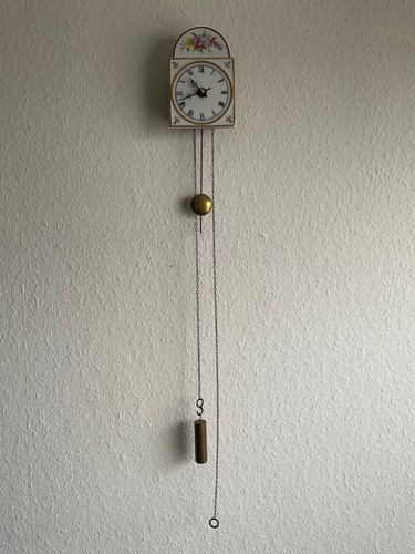 Vintage miniatur quarz wanduhr - quarz,