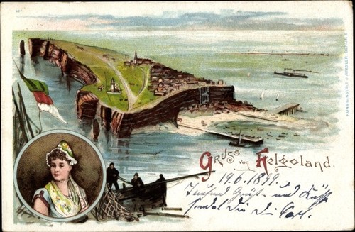 Litho helgoland schleswig - helgoland, in