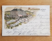 Alte AK Markhausen Hüllers Gasthof z. Krone Graslitz Kraslice Böhmen Sudetenland