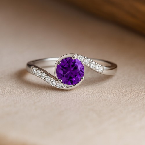 Amethyst diamant statement - &,