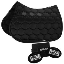 Set Eskadron Schabracke Glossy Wave  schwarz & Startnummern Set-Quick