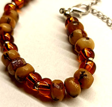 Damenarmband-Handgefertigt –Natürliche Samenperlen&Preciosa Glasperlen-Boho Chic