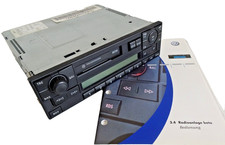 VW Original Radio beta CD mit Anleitung & Code 1J0035152E blaue Beleuchtung