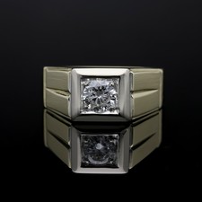 Herren Damen Diamant Ring 0,57