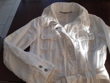 Wie NEU! Exklusiver Trench Coat Jacke Mantel von Sonia Bogner, weiß, Gr. 36