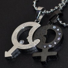 Partnerkette Puzzle Edelstahl