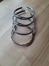 haarreifen damen 4 Stück Schwarz Mit Weiß  Punkten