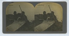 Inuit im Kajak in Alaska - um 1890 Stereoansicht