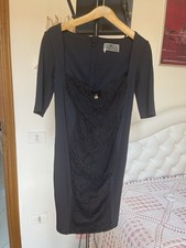 Umstandskleid, ELISABETTA FRANCHI, schwarz, kurzes Röhrchen, aus Stretch-Baumwolle und Spitze,