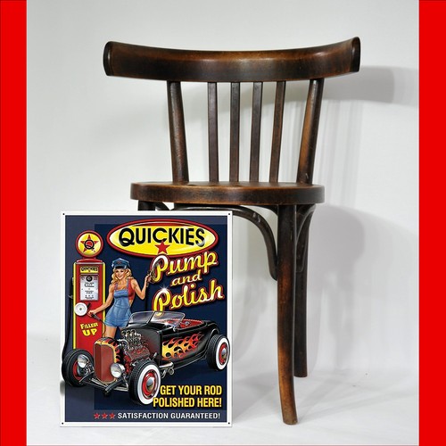 Hot rod vintage schild - schild, x