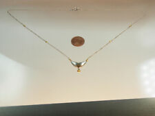 Schönes Platin Designer Diamant Collier 950 Platin & 750 Gelbgold signiert 1970