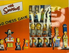 The Simpsons 3-D Chess Game Schachspiel Vollständig Vintage