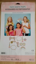 Photo Booth Props Kids Kinderparty Kindergeburtstag unicorn Rainbow 9 Stück 