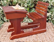 Vintage Holz Sammlerstück Puppen Schule Schreibtisch Deckel anheben Buch 9,5" L x 7" H x 4,75" B