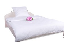 Bettwäsche Hotelbettwäsche Weiß Bettbezug 155x220 cm Kissenbezug 40x80 80x80 cm