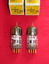 Matched pair EC88 SIEMENS NOS NEU Röhre GOLDPIN Tube NEW 6DL4 Valve Paar München
