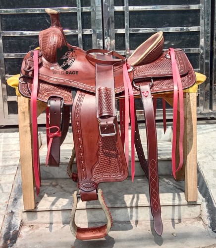 Wildrace western braun - western, leder