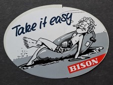 Alter Werbe Aufkleber BISON