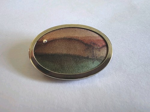 Vintage brosche seidenmalerei - brosche,