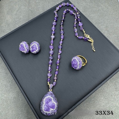 Amethyst schmuckset damen - amethyst,