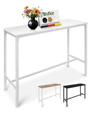 BeFair Bartisch mit Barhocker Set Eiche und weiß und Schwarz