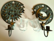 Sonne & Mond-Wandhalter Kerzenhalter Kerzenständer von Party Lite wie Neu