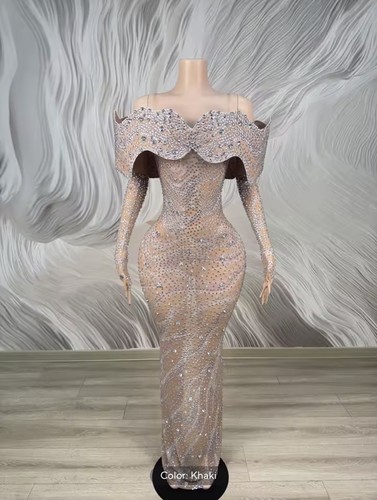 Nude owambe kleid - nude,