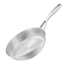 SILBERTHAL Edelstahl Pfanne Unbeschichtet - Induktion - Profi Bratpfanne 24 cm 