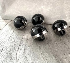 10 Stück Ösenknöpfe schwarz