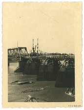Orig. Foto Brückenbau an