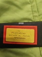 12 Plattahlen, Gerade Ahle mit Haken, Hakenahle, Rasche, 90mm, Neu/ovp unbenutzt