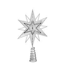 Tannenbaumspitze silber 20x13