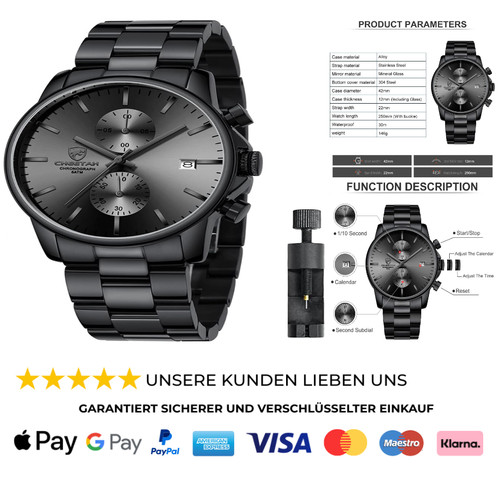 Herrenuhr chronograph quarz - chronograph,