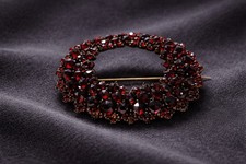 Antike granat brosche - granat,