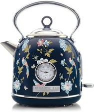 Laura Ashley Elveden Navy Wasserkocher 1,7L VQ 2200W mit Temperaturanzeige