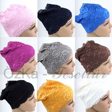 Dantelli BONE Bonnet Cap Kopftuch Bandana Hijab Tesettür Spitze Haarband Turban 