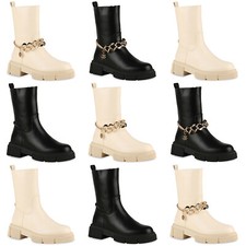 Damen Plateaustiefel Stiefel