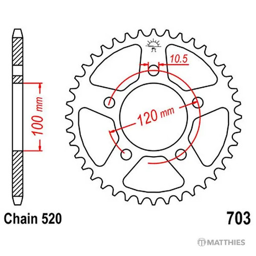 Kettenrad teilung 520 zähne - teilung,