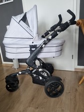 Retro Nostalgie Kinderwagen ABC DESIGN 3 TEC Edition PUZZLE weiß