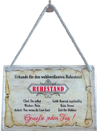 Blechschild hängeschild - blechschild,