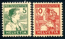 SCHWEIZ 1915 128-129 **