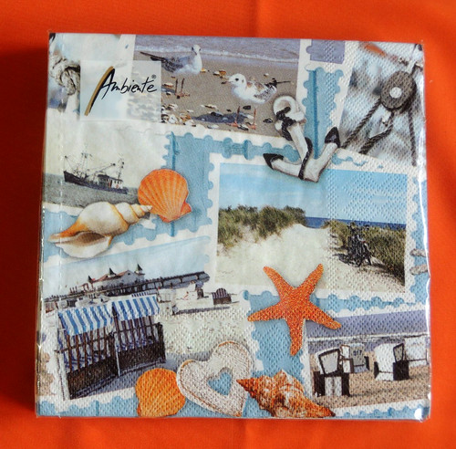 Servietten strand collage1 - 20,