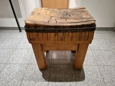 Schlachtbock, Metzgertisch, Schlagbock, Mezbaha ahşap Holz alt schwer GERUCHSLOS