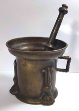 XL uralter vintage Mörser Massiv  Bronze um 1890 Aus Apotheken Sammlung alt