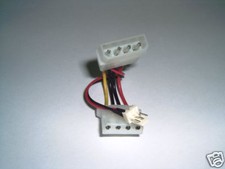 Lüfteradapter Lüfter Abzweig 4pin Netzteil > 3pin Molex PC Strom Adapter - neu